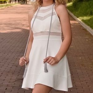 Honey and Rosie White Halter Dress